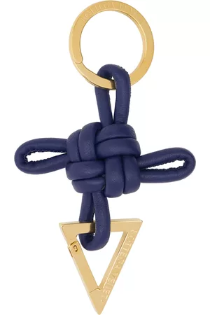 Bottega Veneta Blue Triangle Key Ring