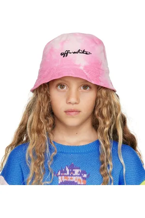 OFF-WHITE Kids Pink & Black Logo Tie-Dye Bucket Hat