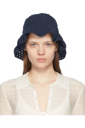Chloé Navy Knit Bucket Hat