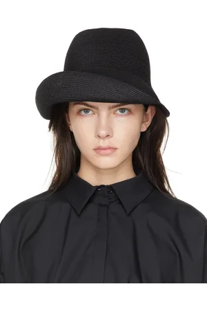 YOHJI YAMAMOTO Black Linen Braid Hat
