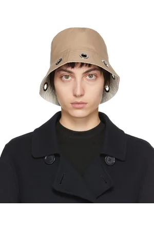 Max Mara Reversible Beige Pireo Gromet Bucket Hat