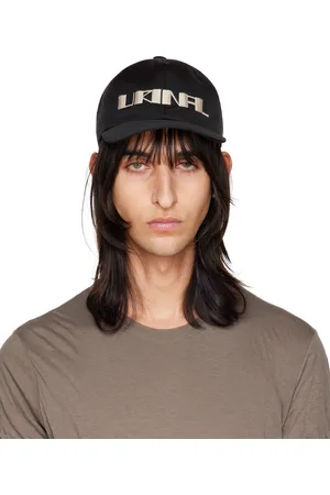 Rick Owens Black Embroidered Cap