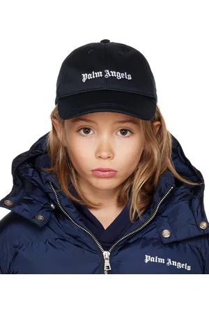 Palm Angels Caps - Kids Navy Embroidered Cap