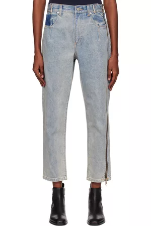 3.1 Phillip Lim Blue Zip-Detail Jeans