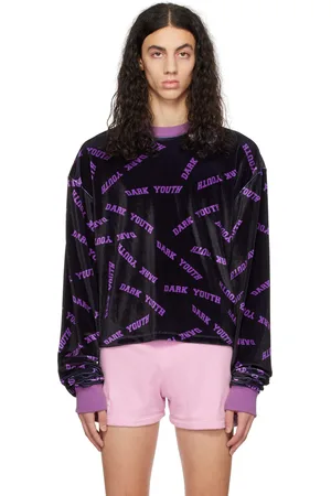 Liberal Youth Ministry SSENSE Exclusive Black & Purple Dark Youth Long Sleeve T-Shirt