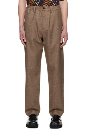 Marni Men Pants - Brown Textured Trousers