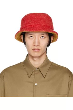 Marni Men Hats - Red Overdyed Bucket Hat