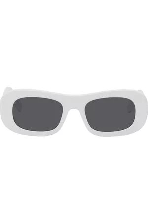 Salvatore Ferragamo White Round Sunglasses