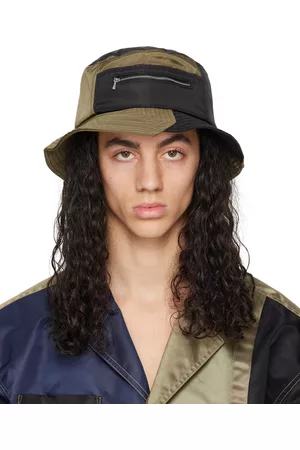 Feng Chen Wang Khaki Patchwork Bucket Hat