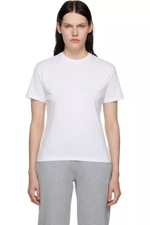 Sunspel Women T-shirts - White Crewneck T-Shirt