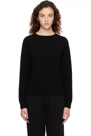 Sunspel Women Sweaters - Black Crewneck Sweater