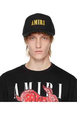 AMIRI Men Caps - Black Core Logo Trucker Cap