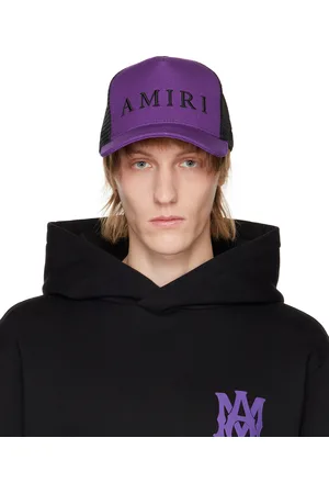 AMIRI Purple & Black Emrboidered Trucker Cap