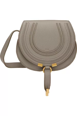 Chloé Gray Small Marcie Saddle Bag