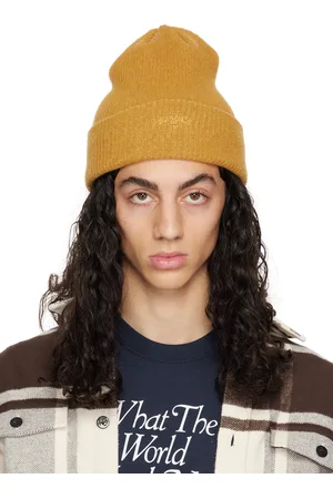 Noah NYC Yellow Embroidered Beanie