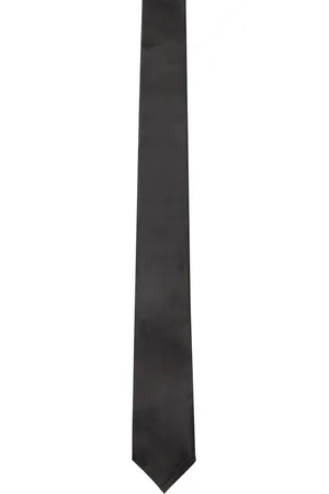 Alexander McQueen Black Leather Tie