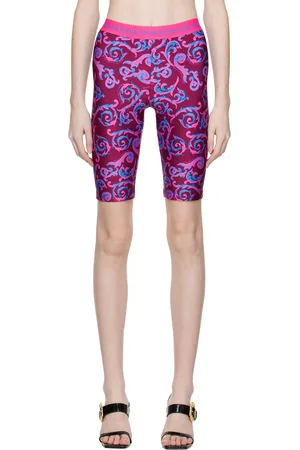 Versace Jeans Couture Animalier biker shorts - Pink
