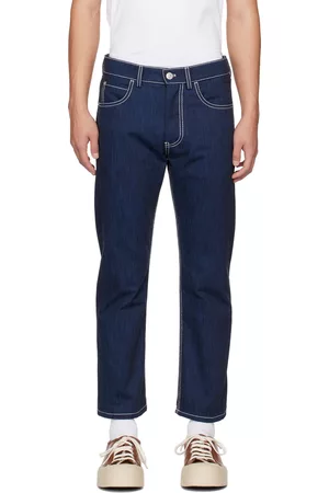 Marni Men Jeans - Blue Contrast Stitch Jeans
