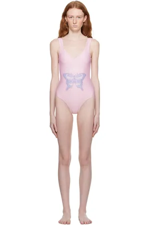Ganni Pink Printed Swimsuit