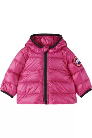 Canada Goose Baby Pink Crofton Hoody Down Jacket