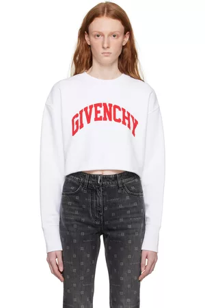 Givenchy White Cropped Sweatshirt