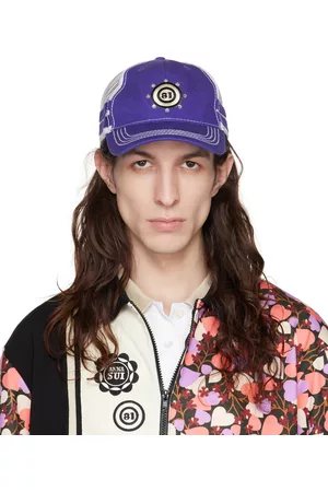 Anna Sui SSENSE Exclusive Blue & White Trucker Cap