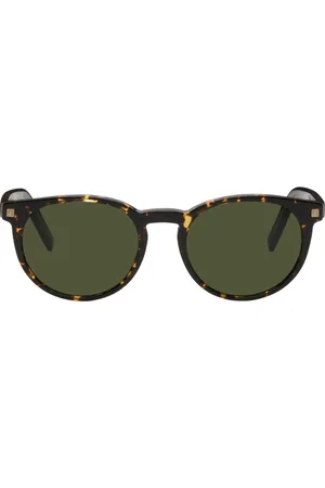Z Zegna Tortoiseshell Round Sunglasses