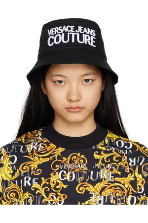 Versace Jeans Couture Black Embroidered Bucket Hat