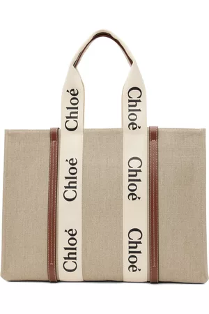 Chloé Beige & Brown Large Woody Tote