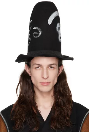 Comme des Garçons Black Printed Structured Hat