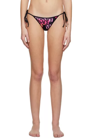 VERSACE Black Reversible Bikini Bottom