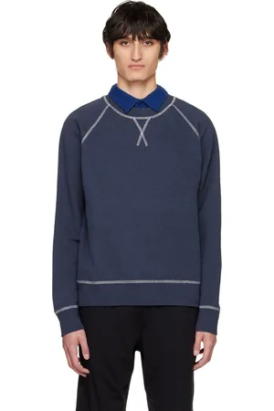 Sunspel Navy Crewneck Sweatshirt