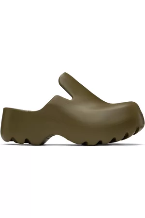 Bottega Veneta Khaki Flash Clog