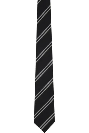 Tom Ford Black & White Striped Tie