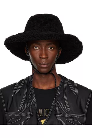 Bally Black Shearling Cowboy Hat