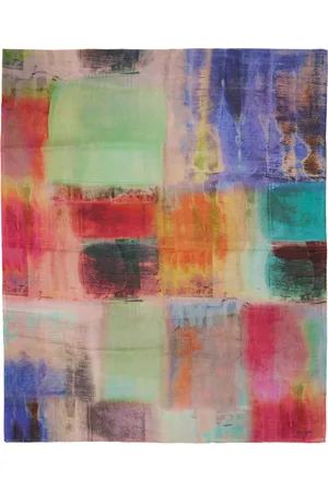 Paul Smith Multicolour Abstract Paint Scarf