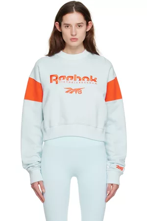 Reebok Women Sweatshirts - Blue Graphic Sweatshirt