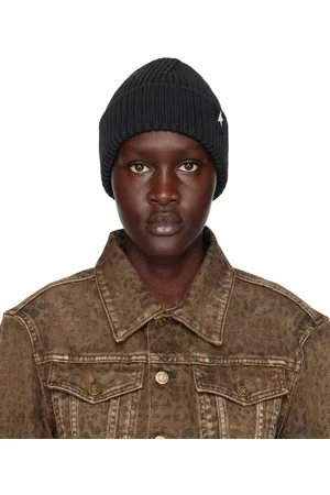 Golden Goose Black Damian Star Beanie