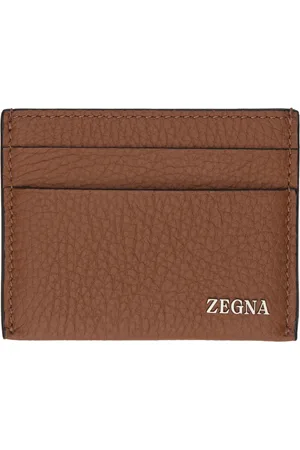 Z Zegna Men Wallets - Brown Simple Card Holder