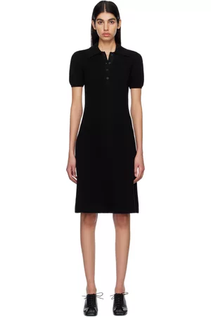 Joseph Women Midi Dresses - Black Spread Collar Midi Dress
