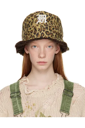 R13 Khaki Leopard Bucket Hat