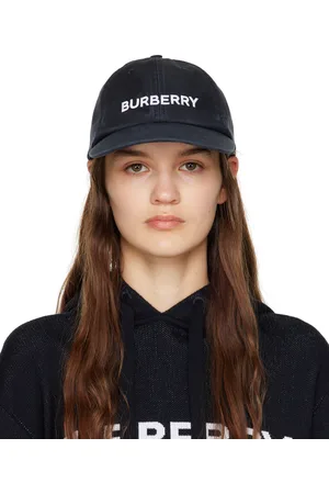 Burberry Navy Embroidered Cap