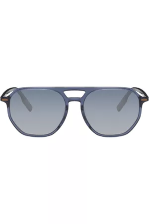 Z Zegna Men Aviator Sunglasses - Blue Aviator Sunglasses