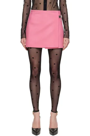 Givenchy Women Mini Skirts - Pink Wrap Miniskirt