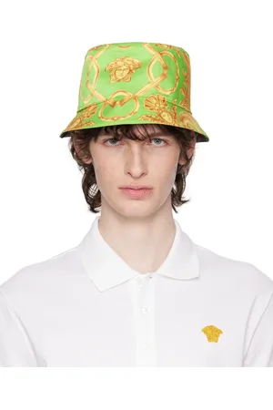 VERSACE Green & Gold Heritage Print Bucket Hat