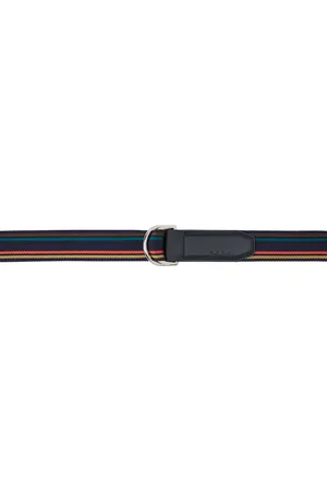 Paul Smith Men Belts - Multicolor Stripe D-Ring Belt