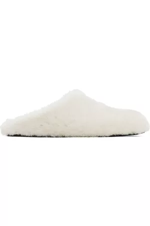 Givenchy Off-White 4G Shearling Slippers