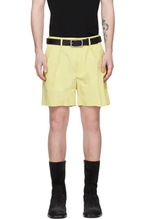 DRIES VAN NOTEN Yellow Cinch Shorts