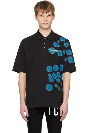Dsquared2 Black Goth Tie & Dyed Skater Polo