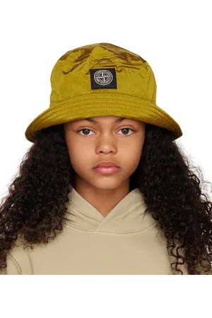Stone Island Kids Khaki Patch Bucket Hat
